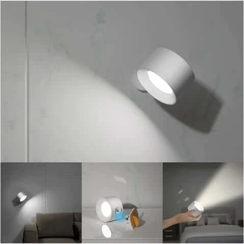 Lámpara de Pared LED Inalámbrica con Rotación de 360°