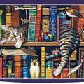 Rompecabezas de Gato en Estante de Libros – Para Amantes de los Puzzles y de los Gatos