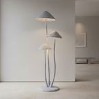 Lámpara de Pie Escultural en Forma de Hongo – Luz LED Moderna para Espacios Habitables