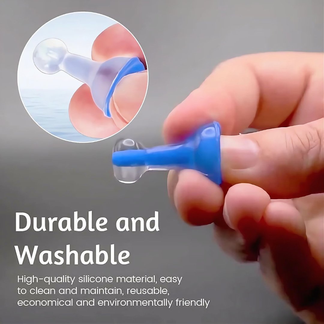Kalsten | Tapones de Oído Inflables Reutilizables | Cancelación de Ruido y a Prueba de Agua | Silicona Médica | 35dB