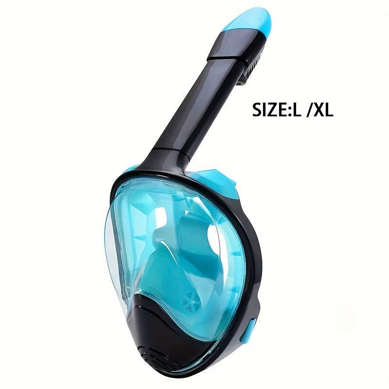 Máscara de Snorkel de Cara Completa – Visión Panorámica de 180° y Montaje para Cámara para una Experiencia Subacuática Perfecta