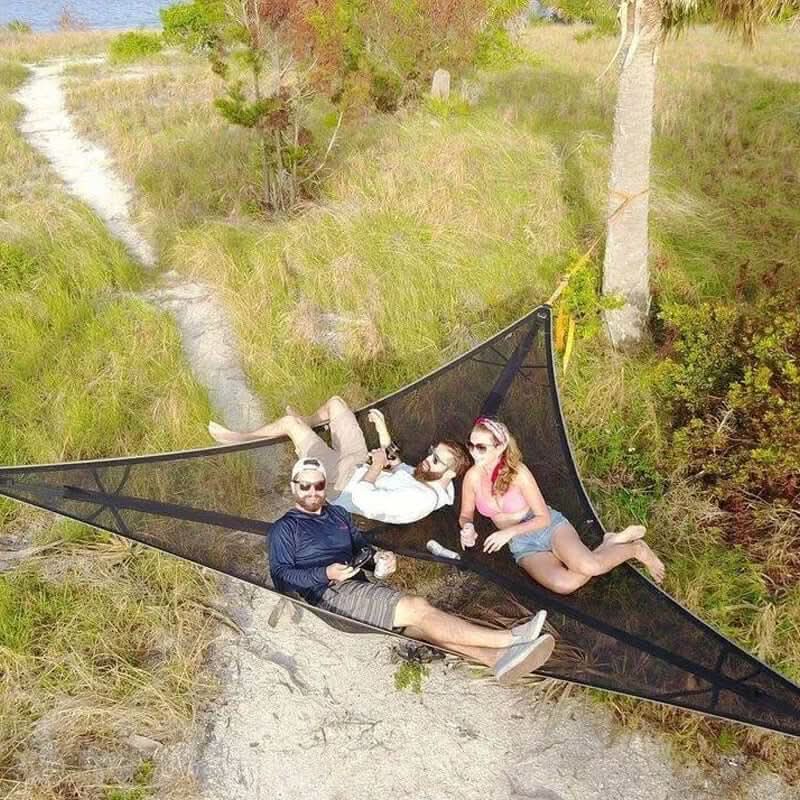 BowLift | Hamaca de Camping para Múltiples Personas con Sistema de Anclaje de 3 Puntos