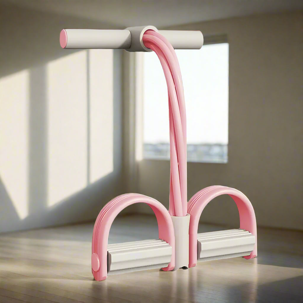 Pedal de Resistencia con 4 Tubos – Entrenador Abdominal para Casa