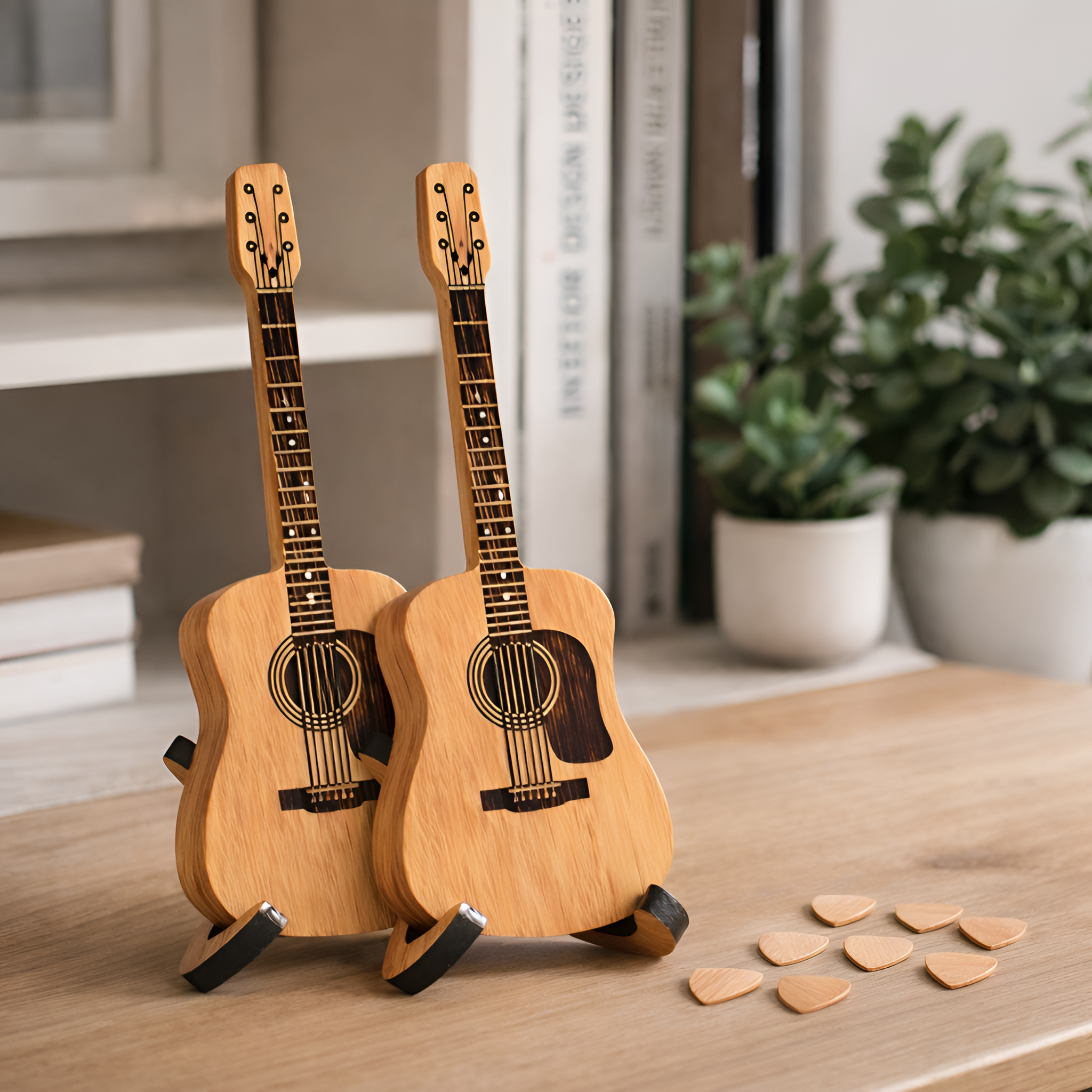 Arin - Caja de madera para púas de guitarra