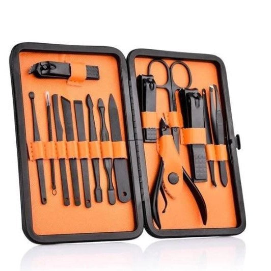 Set de manicura profesional de 15 piezas con estuche de viaje