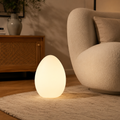 SolStone | Lámpara de Pie Escultural de Huevo Minimalista Moderna para Sala de Estar
