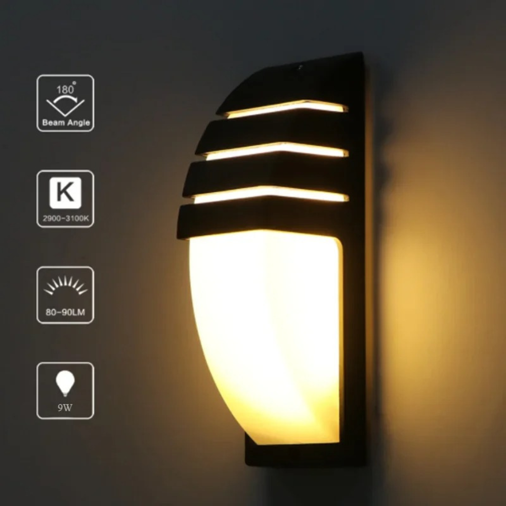 Aplique de Pared de Aluminio Moderno para Exterior