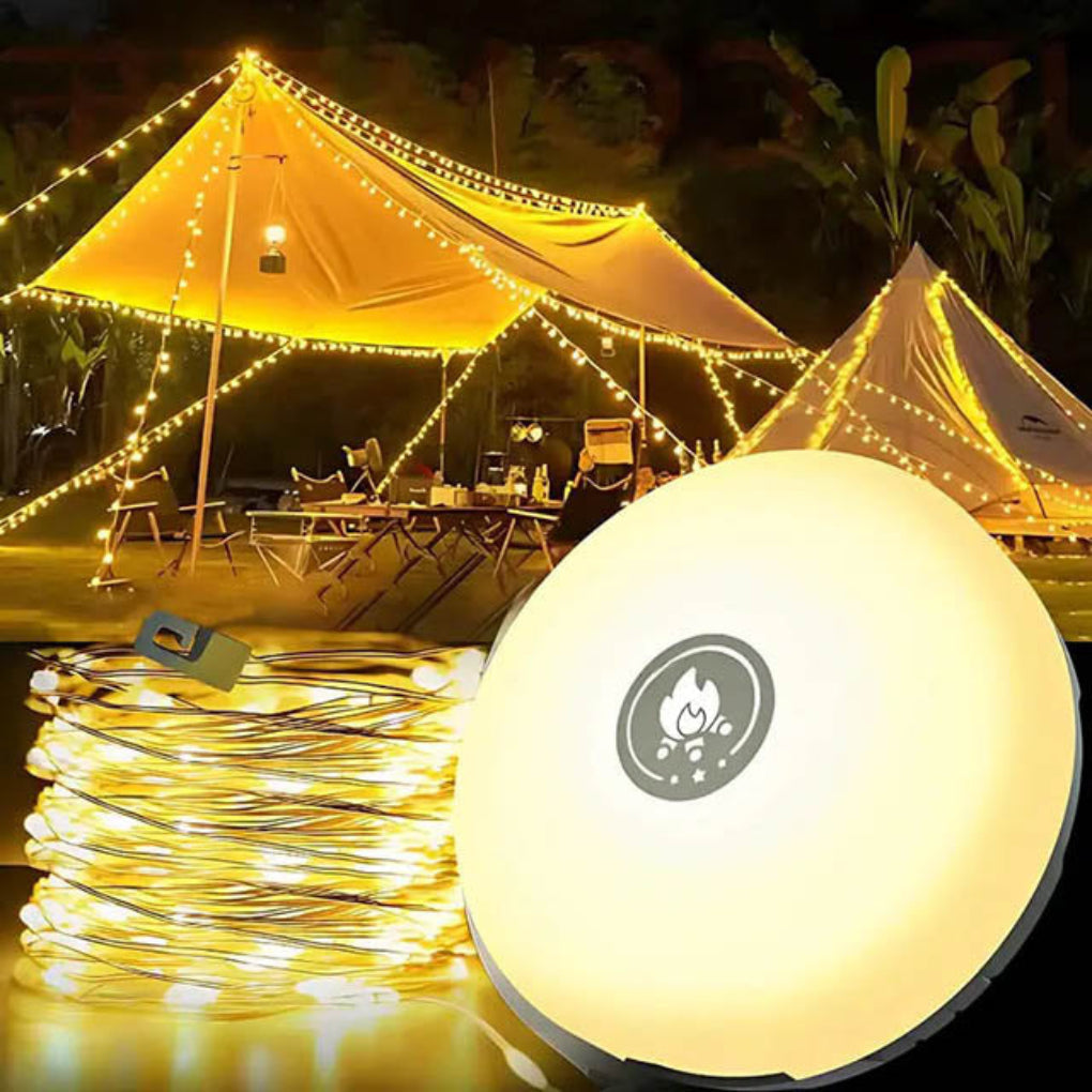 Lámpara de camping portátil 4-en-1 – iluminación versátil en cualquier lugar