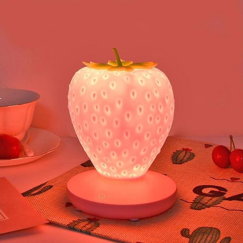 BerryBright - Lámpara de cama de fresa para una decoración acogedora