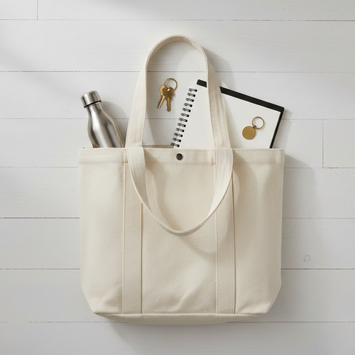 Bolso tote de lona natural