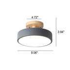 Lámpara de techo LED moderna regulable de madera para sala de estar y dormitorio