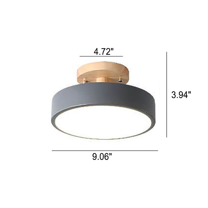 Lámpara de techo LED moderna regulable de madera para sala de estar y dormitorio