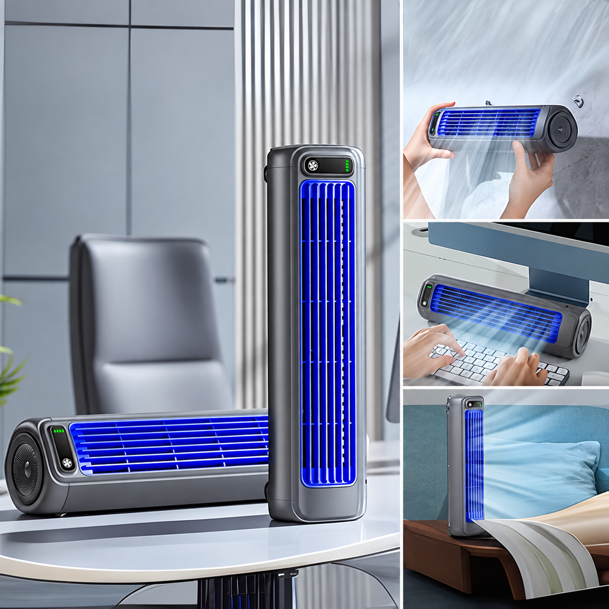 AirWave – Ventilador de torre recargable