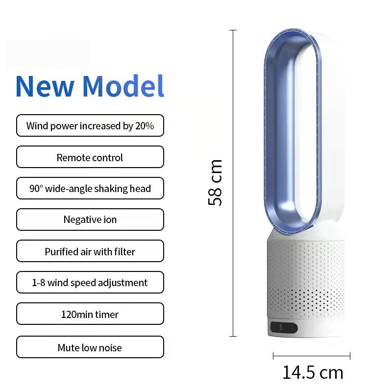 Airpure | Enfriador de aire 3-en-1 con purificador de aire | Oscilación y LED táctil