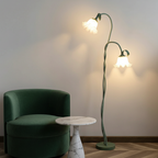 CallaBloom | Lámpara de Pie Moderna Verde Mate Elegante para Sala de Estar