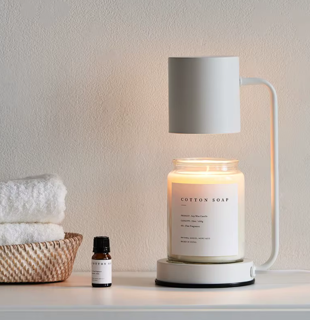 Lámpara Calentadora de Velas Elegante - Luz Calentadora de Velas Eléctrica de Doble Uso para una Atmósfera Acogedora