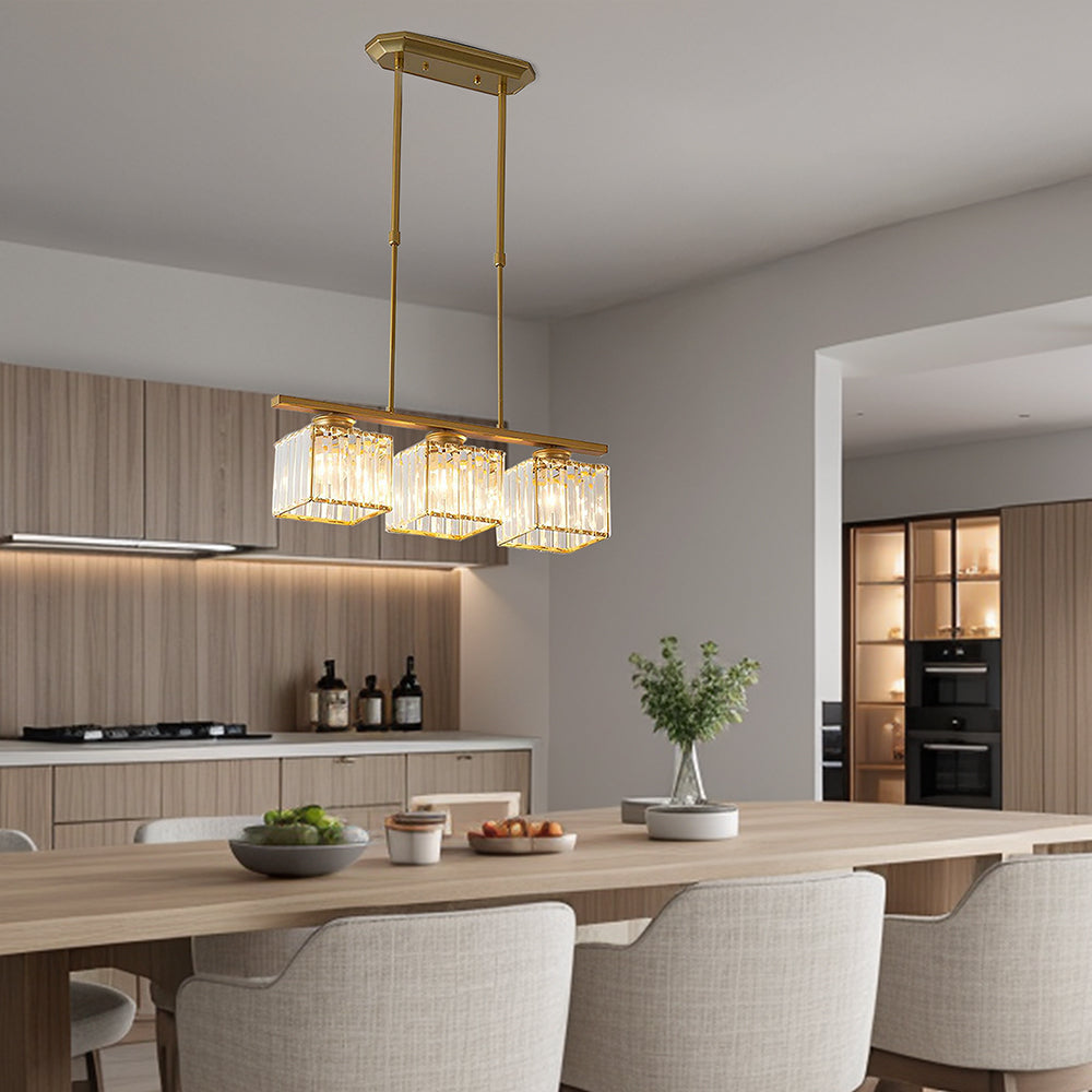 Lámpara colgante de diseño moderno con múltiples fuentes de luz para comedores y cocinas