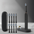 Cepillo de dientes Sonic Zahnoa | Limpieza por ultrasonido | Silencioso y recargable | 8 cabezales de repuesto