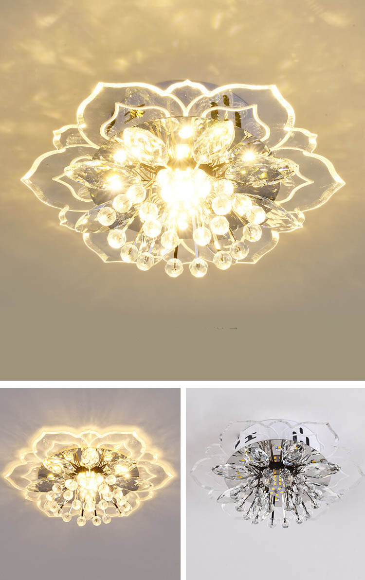 GlowPetal | Luz de Techo de Cristal LED | Forma de Flor, Cambio de Color RGB y Eficiencia Energética