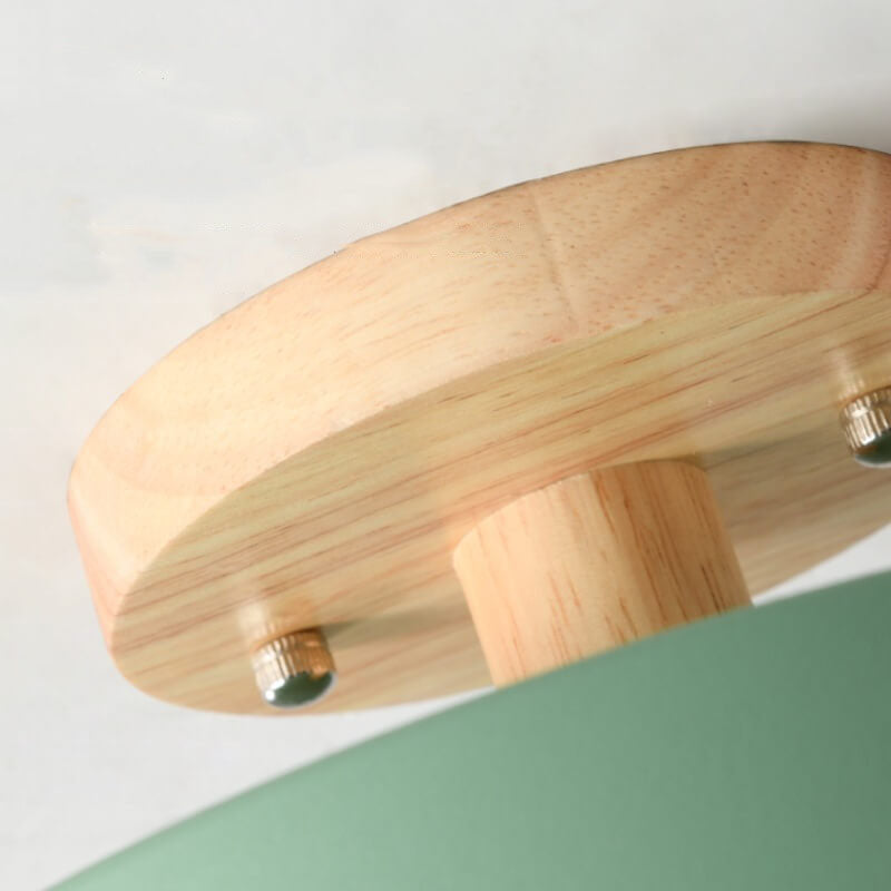 Lámpara de techo LED moderna regulable de madera para sala de estar y dormitorio