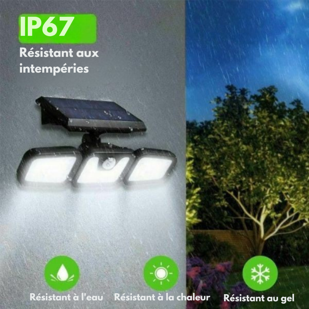 Aplique solar exterior con detector de movimiento