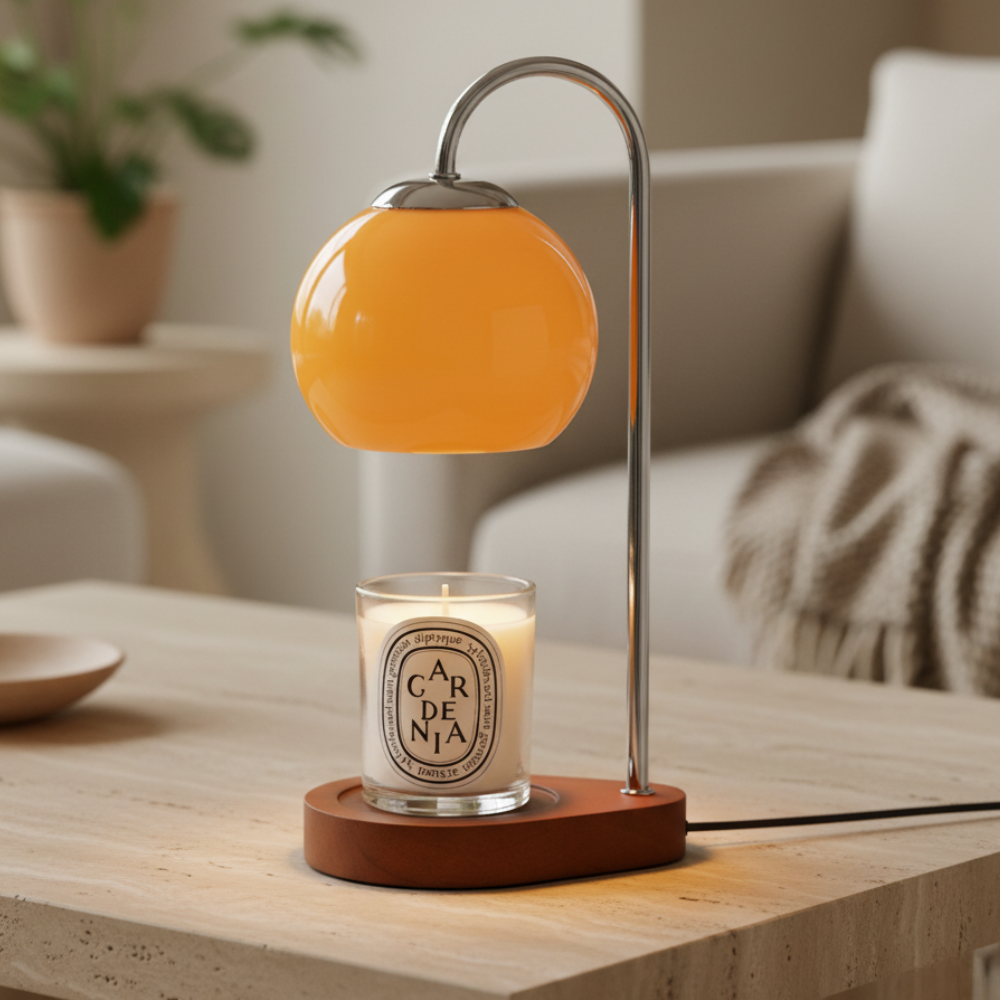 Lámpara Calentadora de Velas Nórdica - Elegante Calentador de Cera para un Ambiente Acogedor y Fragancia