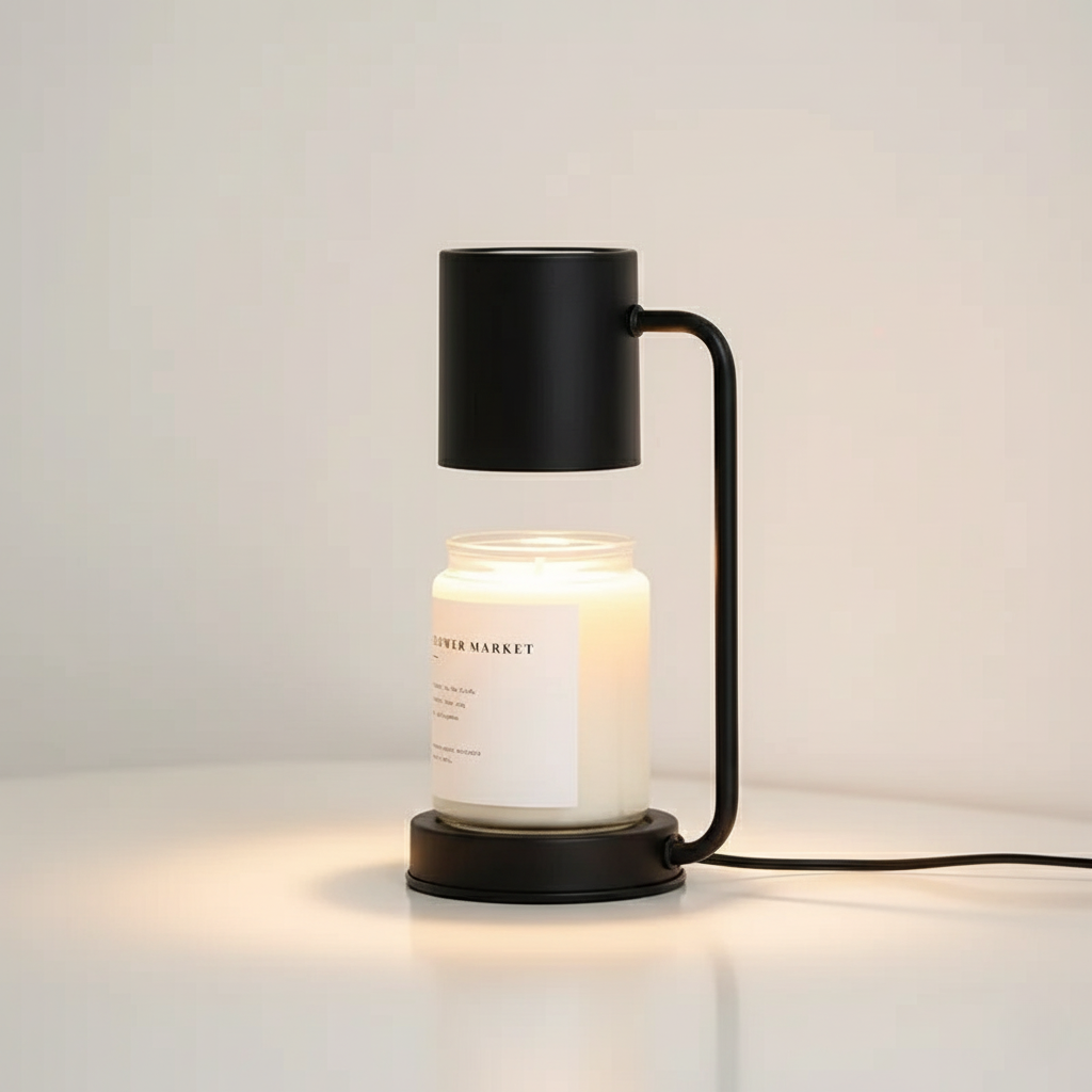 Lámpara Calentadora de Velas Elegante - Luz Calentadora de Velas Eléctrica de Doble Uso para una Atmósfera Acogedora