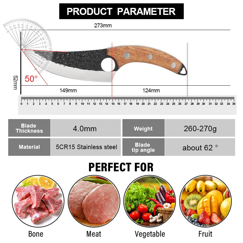Huusk Cuchillo - Cuchillo de Cocina Japonés Hecho a Mano Premium Control