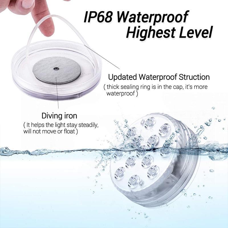 Kalsten | Luz LED de Control Remoto a Prueba de Agua con Ventosa Magnética