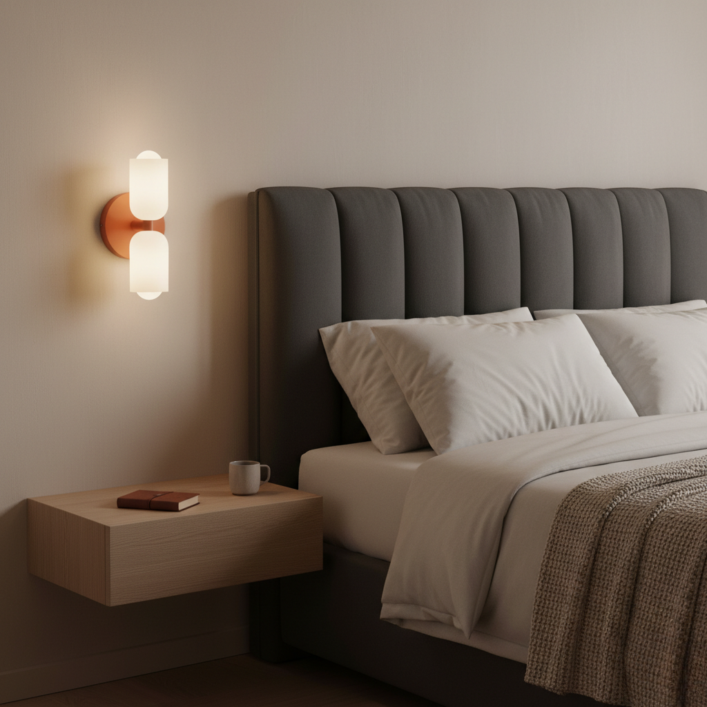 Aplique de Pared Doble Crema - Luces de Pared Modernas para Espacios Elegantes