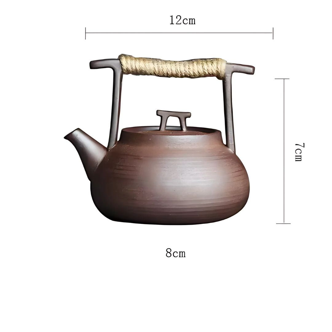 Tetera de Cerámica con Soporte Térmico para Momentos de Té Relajantes en Casa