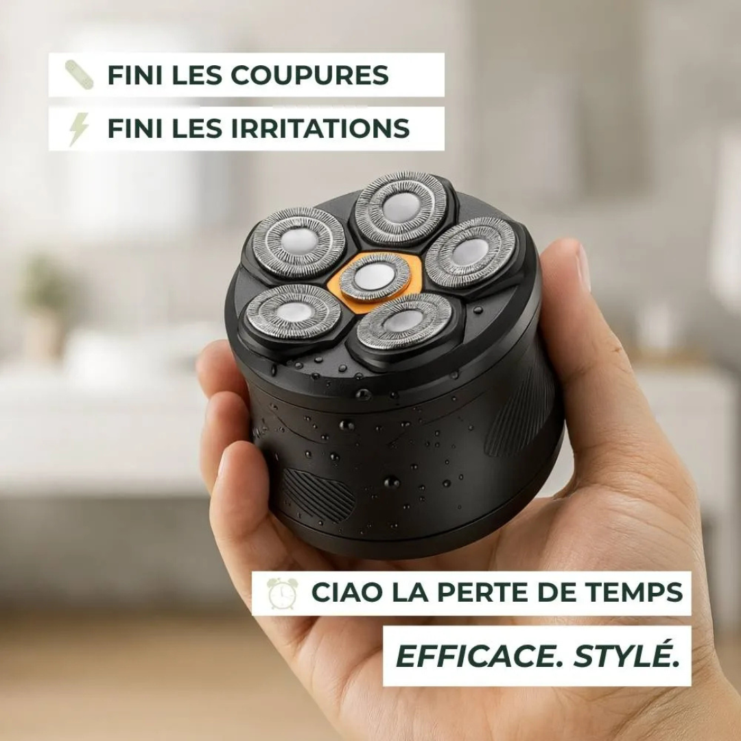 Afeitadora ergonómica de 6 cabezales