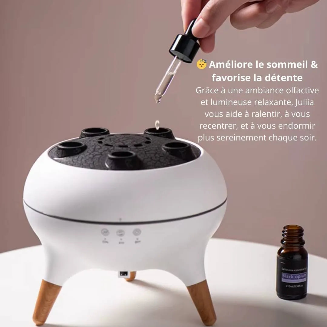 Difusor de aceites esenciales con efecto de bruma relajante