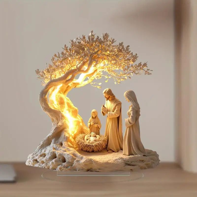BlessingAura - Estatua de la Natividad de Jesús para Decoración Interior