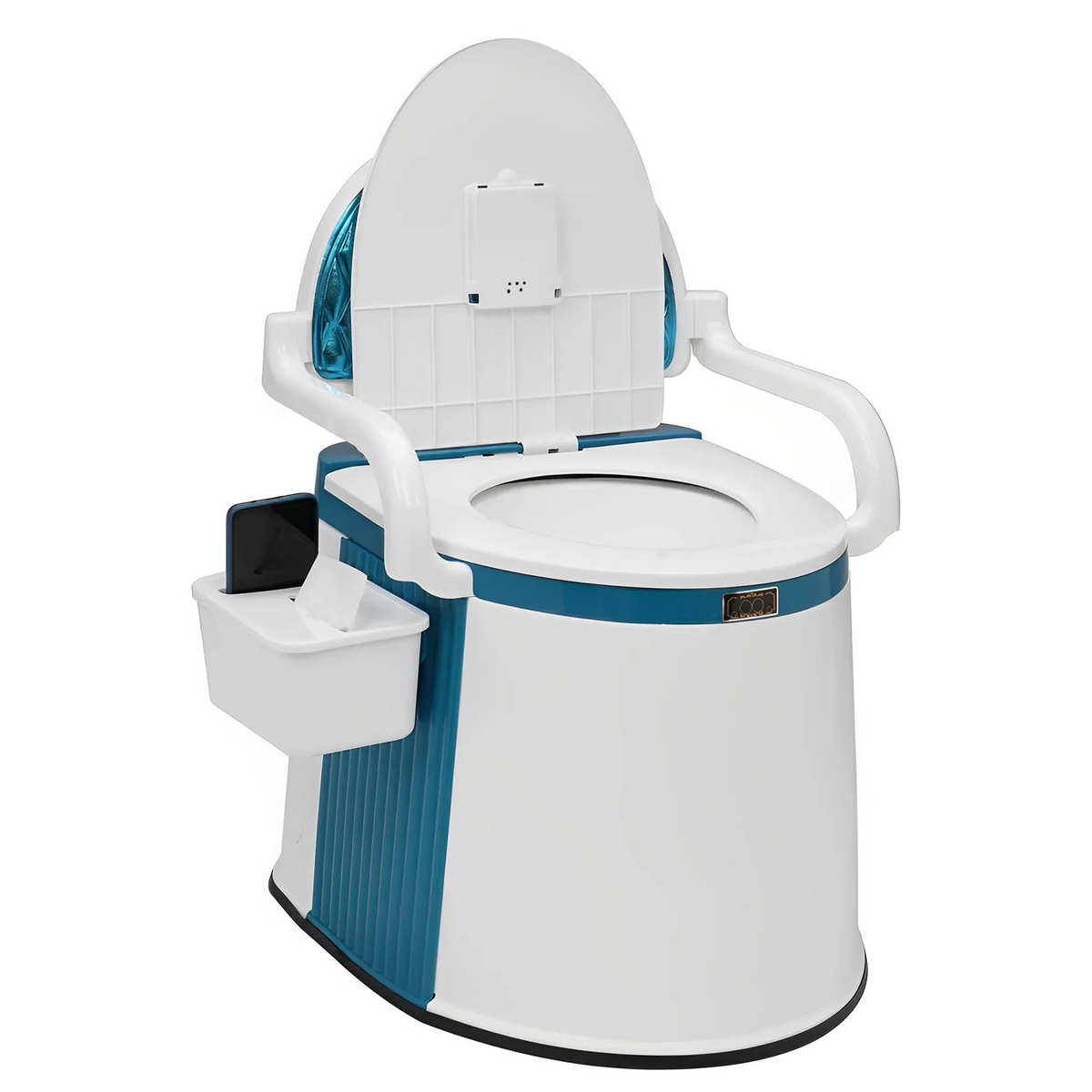 Inodoro portátil para interiores y exteriores con cubo desmontable para adultos y personas mayores