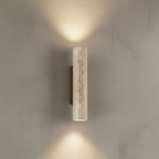 Aplique de Pared de Travertino Elegante - Iluminación Moderna Arriba/Abajo para Decoración Arquitectónica
