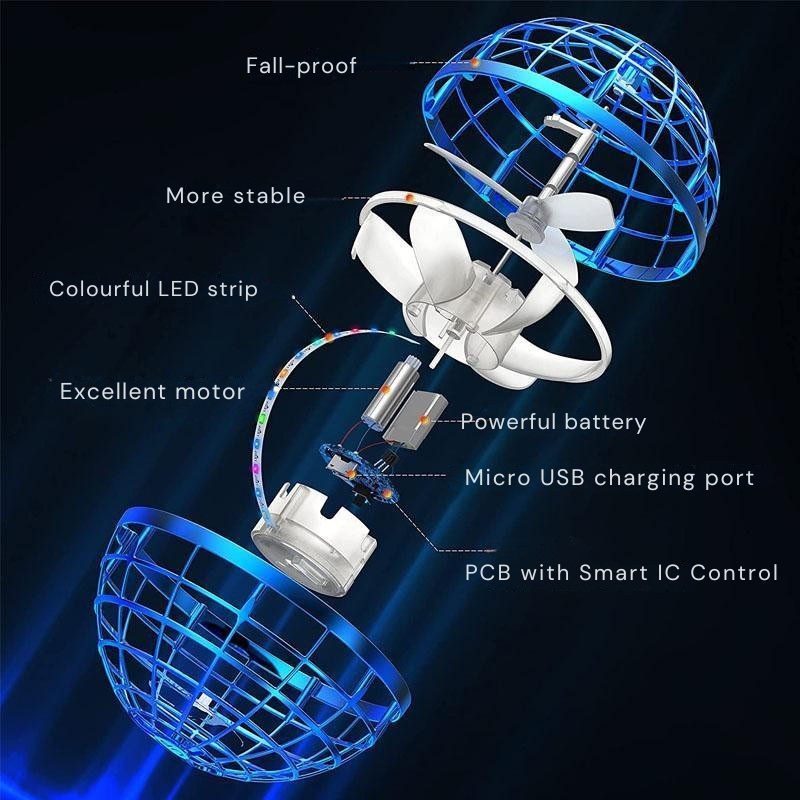 Bola voladora brillante para juegos divertidos e interactivos