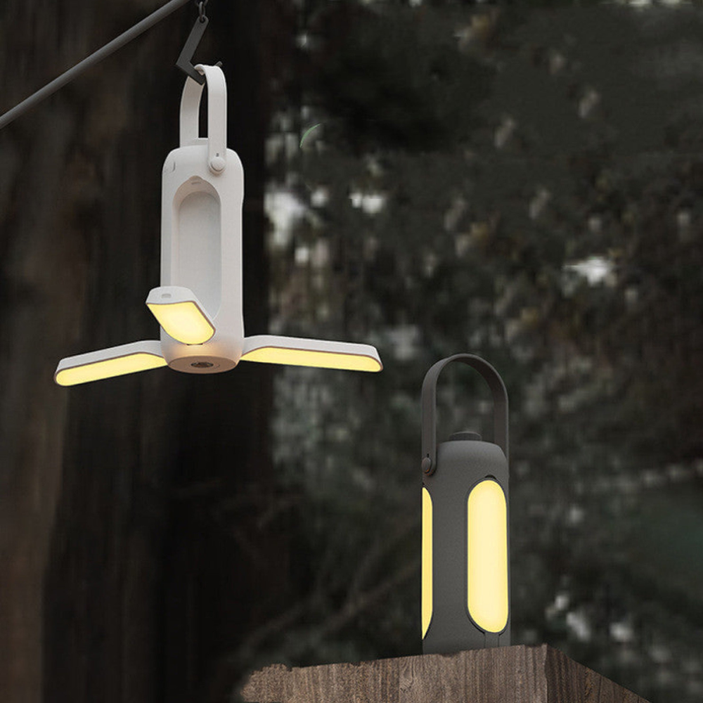 Lámpara Portátil Recargable para Exteriores - Iluminación Cálida de Múltiples Modos