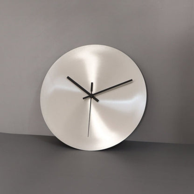 TijdHalo – Reloj de Pared Redondo de Acero con Mecanismo Silencioso y Diseño Moderno