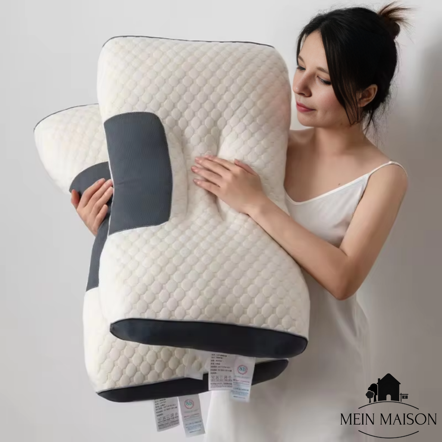 Almohada ortopédica para el cuello OrthoRest | Contorno ergonómico | Espuma viscoelástica | Transpirable