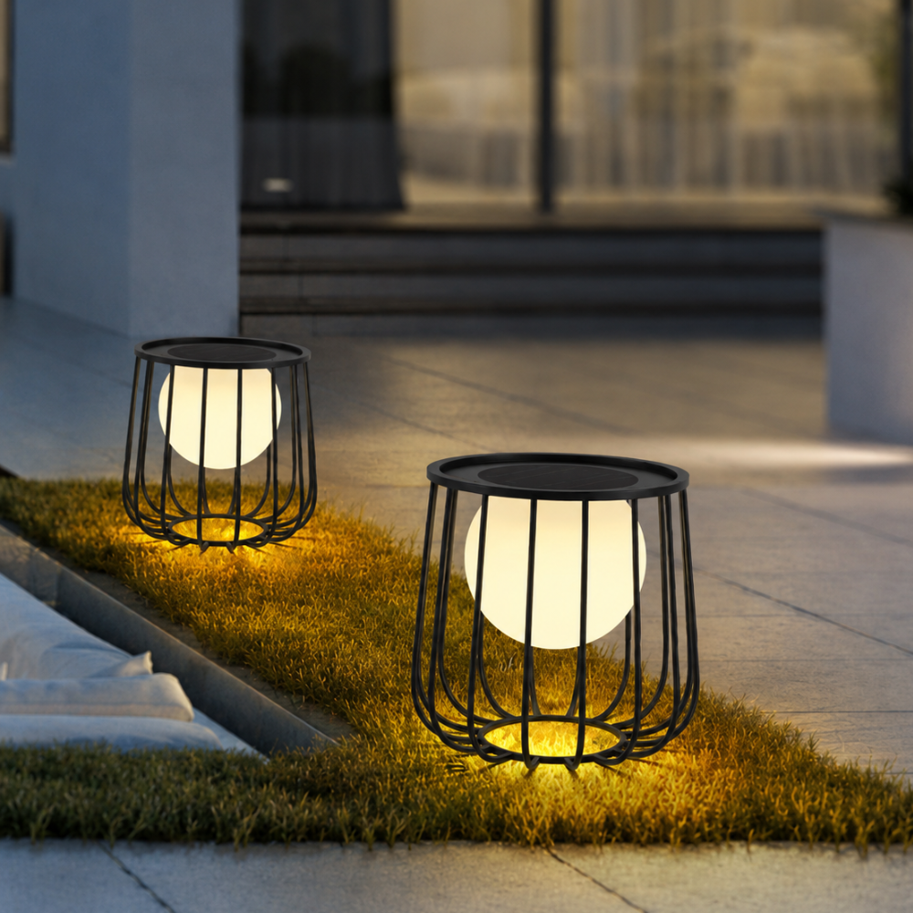 Lámpara Solar Moderna para Exteriores - LED Regulable a Prueba de Agua IP65 para Patios