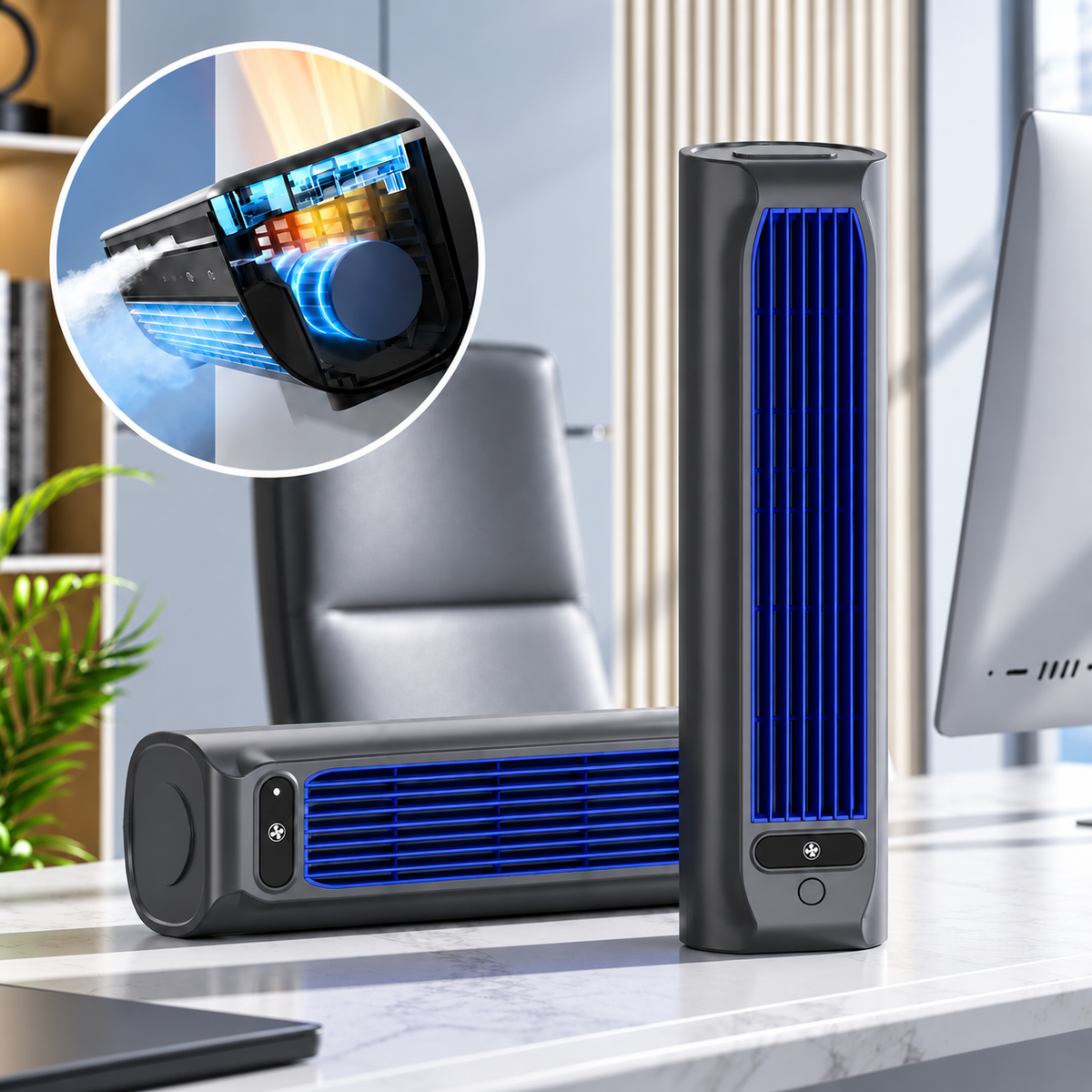 AirWave – Ventilador de torre recargable