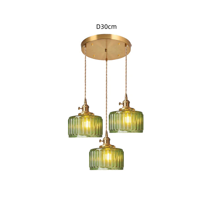 Lisslune | Lámpara Colgante de Cristal Vintage - Celeste