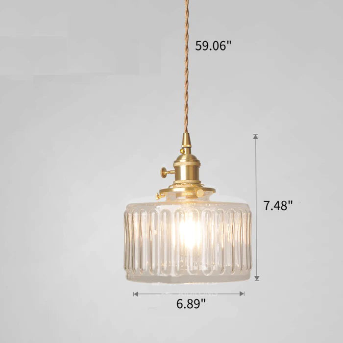 Lisslune | Lámpara Colgante de Cristal Vintage - Celeste