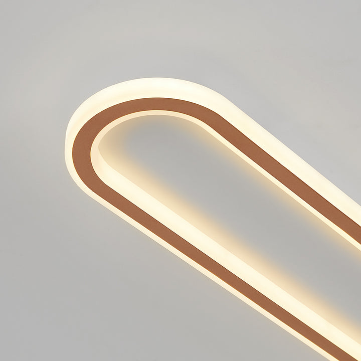 Lámpara de techo LED ovalada regulable con cambio de color – plana y moderna
