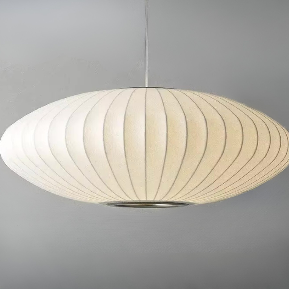 Candelabro de Seda Japandi - Luz Colgante Moderna para Comedores Elegantes