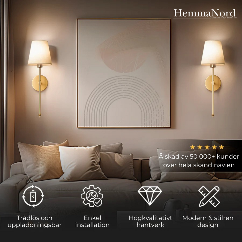 Tygelfors - Lámpara de Pared Inalámbrica (2-Pack)