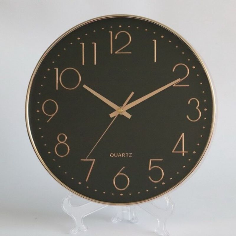 PeaceClock - Reloj de pared digital redondo con tictac silencioso