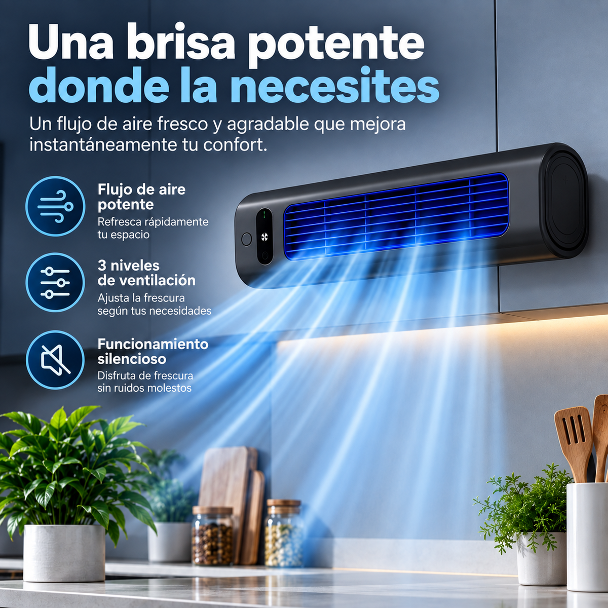 AirWave – Ventilador de torre recargable