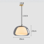 Lámpara Colgante de Vidrio Moderno - Diseño de Cúpula Ajustable para Isla de Cocina